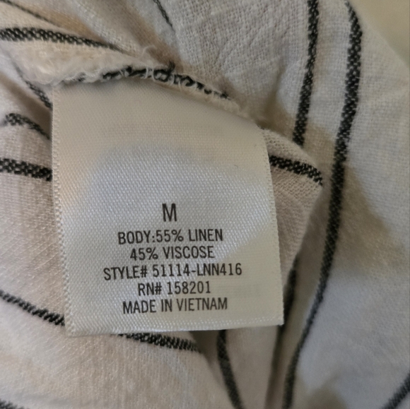 Blue Rain White Wide Leg Linen Pants Size Medium - Picture 5 of 5